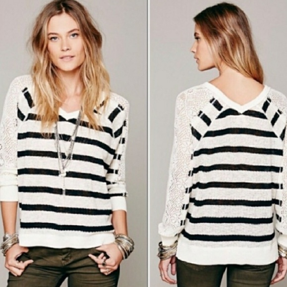Free People Sweaters - Free People Fluffy Lou Crochet Sweater S